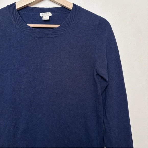 J.crew Womens Xsmall Crew Neck Navy Wool Teddie Sweater - Picture 7 of 15
